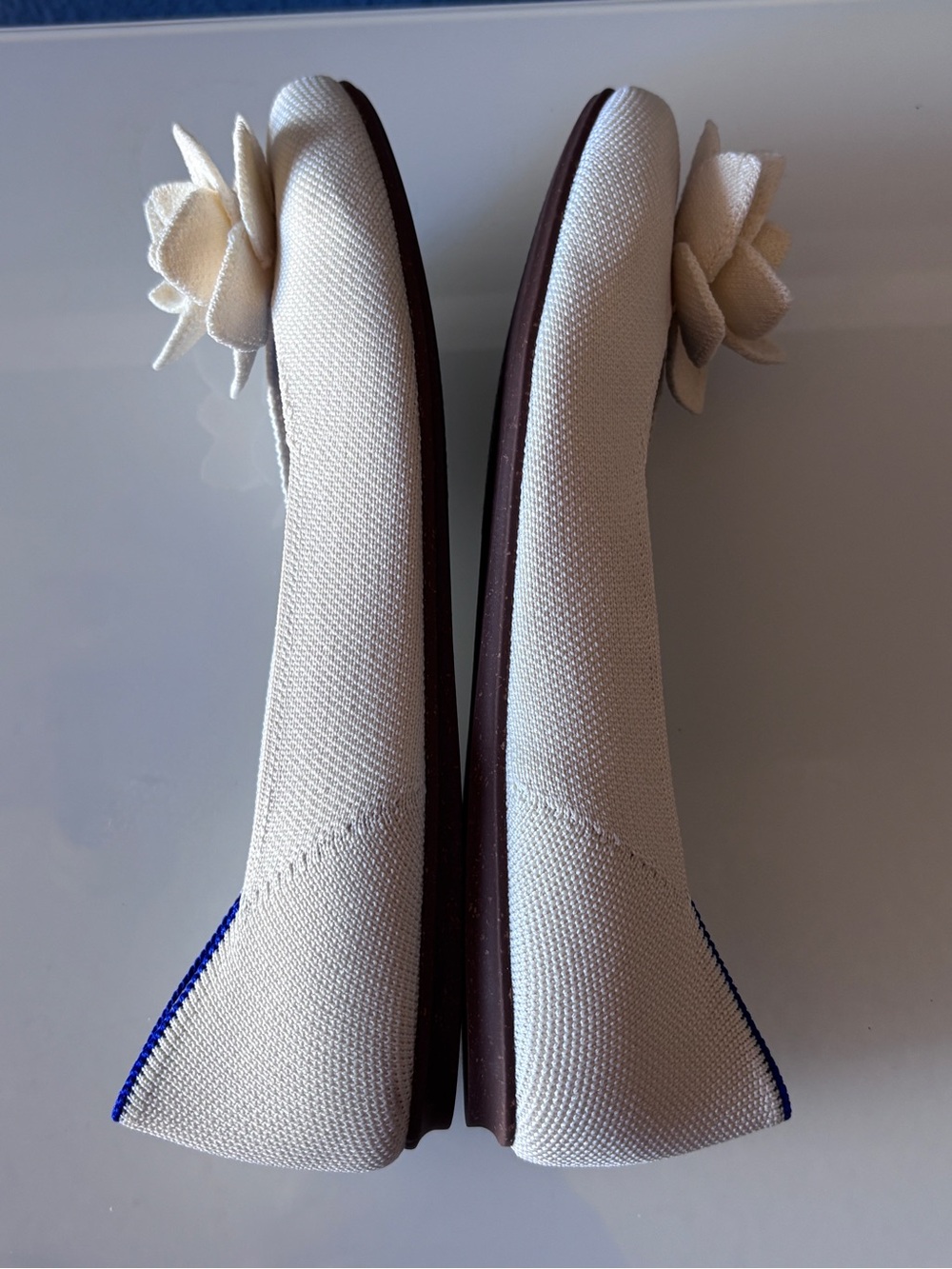 Rothy’s The Flower Flat Ivory Knit Ballet Flats NWOB Size 8 - Picture 8 of 8